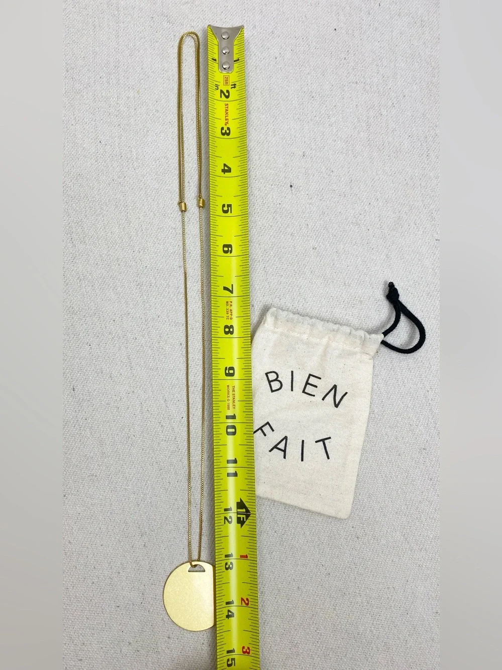 Madewell Circle Pendant Necklace w Dust Bag - Picture 6 of 7